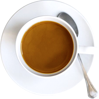 Une tasse de café, vue du dessus